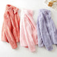 Coral Fleece Plush Jacket Women's Autumn and Winter Fleece Warm Loose Jacket Solid Color Stand Collar Zipper Jacket