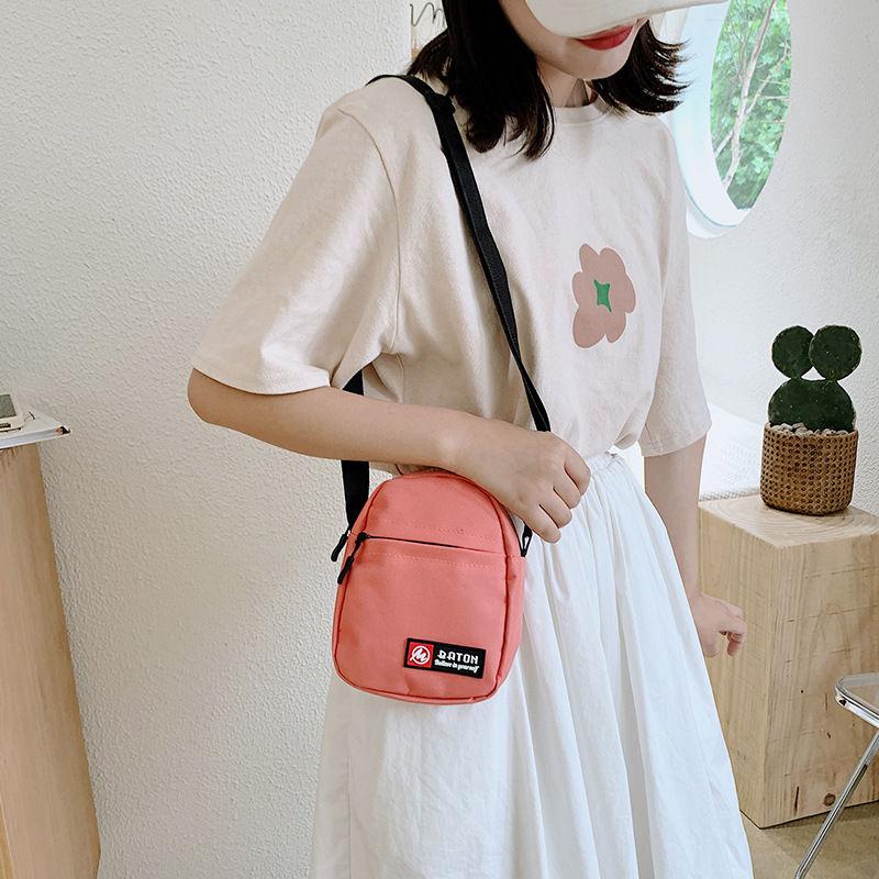 Mobile Phone Bag Small Bag Trendy Fashion Messenger Female Bag Student Net Red All-match Small Shoulder Bag Mini Canvas Bag