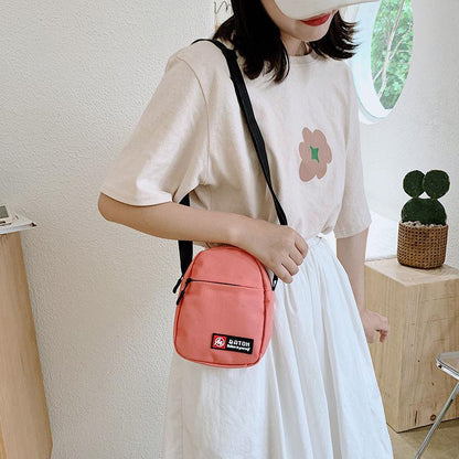 Mobile Phone Bag Small Bag Trendy Fashion Messenger Female Bag Student Net Red All-match Small Shoulder Bag Mini Canvas Bag