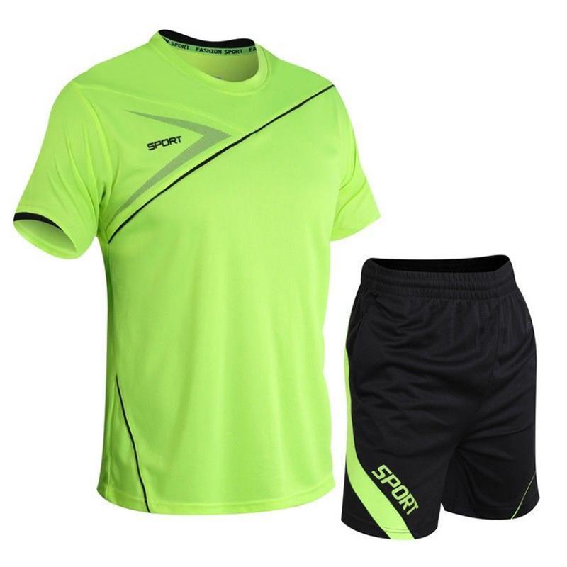 Plus Size Sports Suit Men's Quick-drying Summer Running Sportswear Fitness Training Loose Breathable Casual Suit