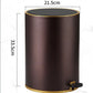 Trash Can Large Capacity Stainless Steel Foot-operated Household Kitchen Bedroom Light Luxury Style Net Red Bathroom with Lid Deodorant