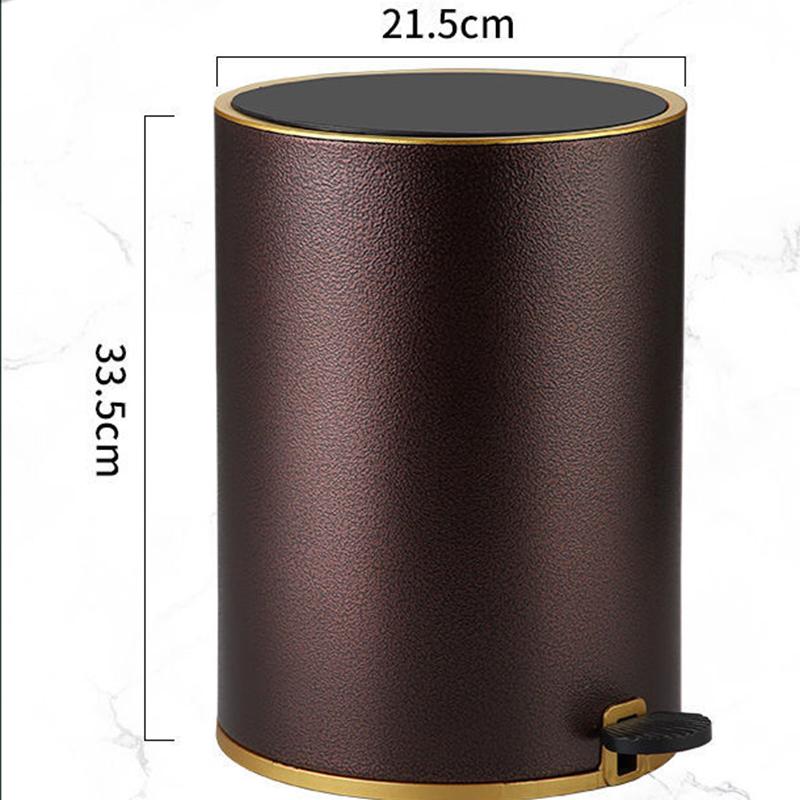Trash Can Large Capacity Stainless Steel Foot-operated Household Kitchen Bedroom Light Luxury Style Net Red Bathroom with Lid Deodorant