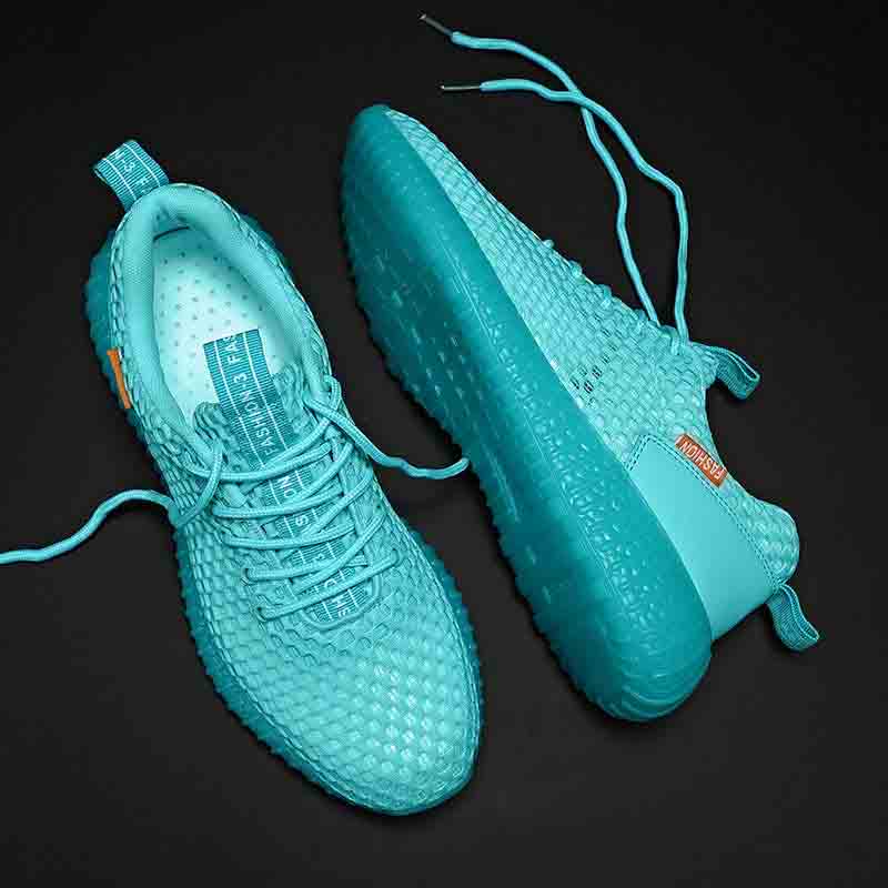 Plus Size 39-44 Fashion Summer Men Mesh Sneakers Low-top Wear-resistant Running Basketball Shoes Outdoor Non-slip Shockproof Shoes