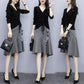Spring and Autumn Fashion Plus Size Women's Suit Covering Belly and Slimming Two-piece Dress