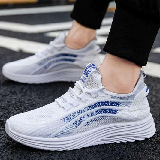 Summer Men's Shoes Fly Woven Comfortable Breathable Sports Shoes Running Shoes All-match Casual Shoes Men