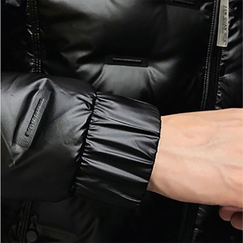 Glossy Down Jacket Men's Short Winter Jackets Korean Version of The Trend of Thick Warm Hooded Men's Jacket