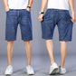 Men's Denim Shorts High Waist Five-quarter Pants Summer Thin Jeans