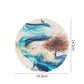 4pc PVC Rubber Coaster Anti-scalding Table Mat Kitchen Pot Mat Round Bowl Mat Dish Mat Non-slip