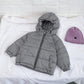 Girls' Down Jacket Short Plaid Children's Clothing Winter Jacket with Velvet Padded Warm Jacket