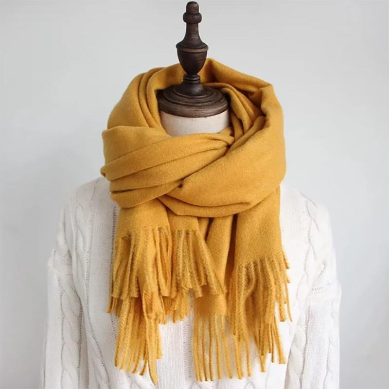 Autumn/winter Scarf Cashmere Ladies Shawl Korean Version Plus Velvet Thickening It To Keep Warm Ladies Bib Scarf