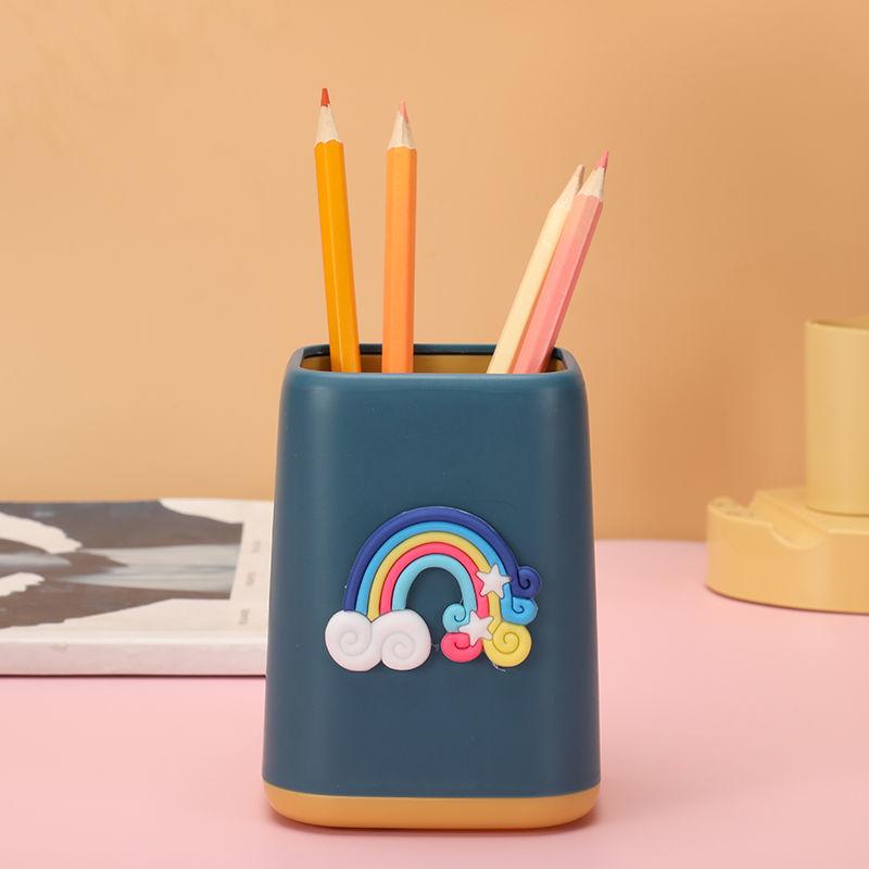 Simple Ins Pen Holder Cartoon Cute Creative Personality Student Storage Box Office Desktop Stationery Storage Box