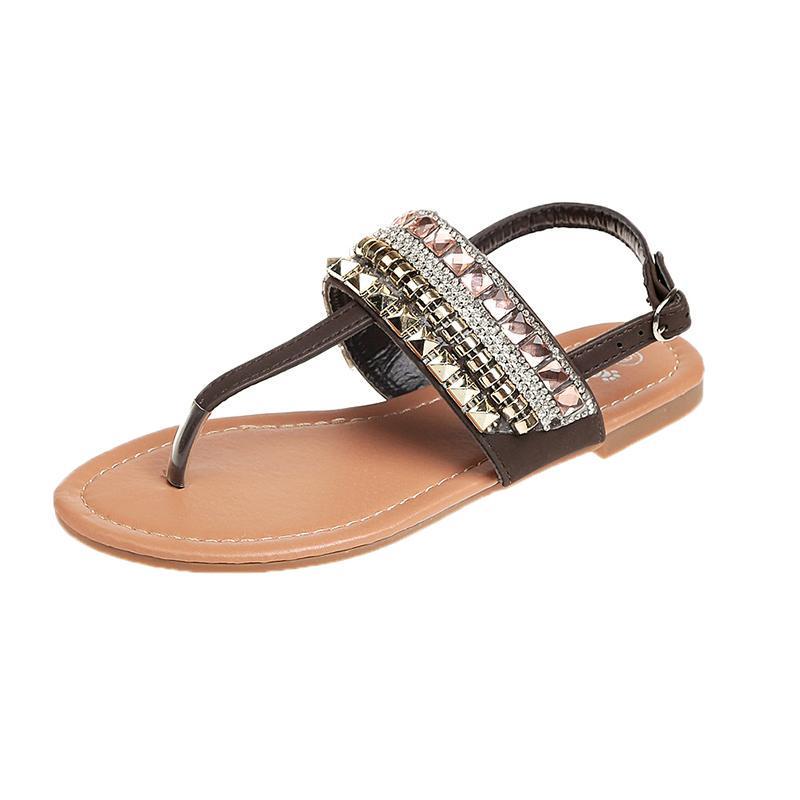 2020 Summer Korean Version of The Flip-flop Sandals Female Flat Bottom Student Casual Fashion Sexy Beach Shoes Fairy Slip