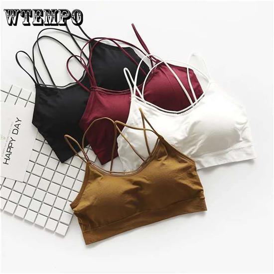 Push Up Sports Bra High Impact Running Padded Women Sexy Seamless Brassiere Workout Gym Top Tank