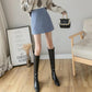 Autumn and Winter Woolen Short Skirt Women's Half-length Skirt A-line Skirt High Waist Large Size Hips