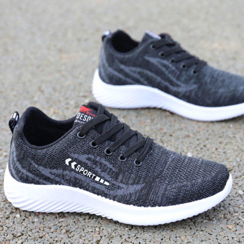 Plus Size 39-43 Men Mesh Sneakers Breathable Basketball Running Shoes Non-slip Wear-resistant Comfortable Skate Shoes