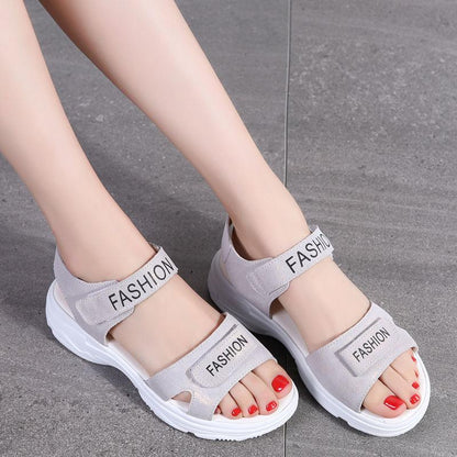 Sandals Ladies Students Korean Version  Roman Shoes Flat College Style Wild Summer Fashion Comfortable  Breathable