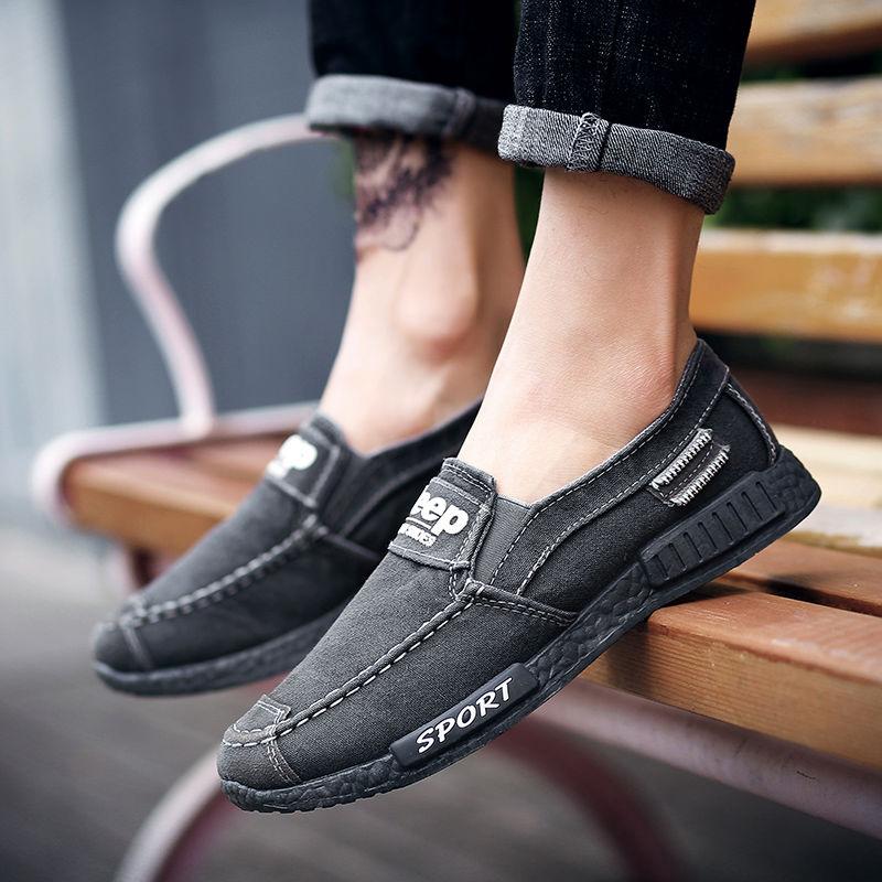 Spring and Summer Non-slip Deodorant Breathable Cloth Shoes Men's Autumn Large Size Casual Canvas Shoes All-match Work Shoes
