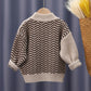 Children's Fall/winter Warmth Hooded Boy Sweater Fashionable Foreign Wild Baby Wool Sweater