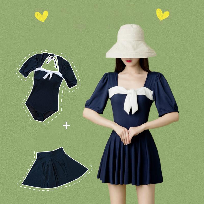 Two-piece Swimsuit Women's Two-piece Swimsuit Thin and Belly-covered Swimsuit Sweet and Cute Sexy Two-piece Beach Swimsuit