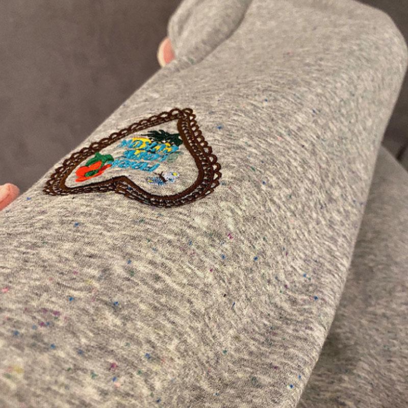 Autumn and Winter Loose and Thin Casual Sports Pants Female Students Korean Version of Color Dots Plus Velvet Thickening Beam Pants Female Tide