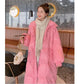 Mid-length Down Jacket Women's Bright Face Waist Thickened White Duck Down Bread Jacket