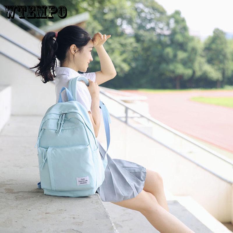 Backpack Fashion Women Oxford Fabric Cute Solid Color Backpack Girls School Bag