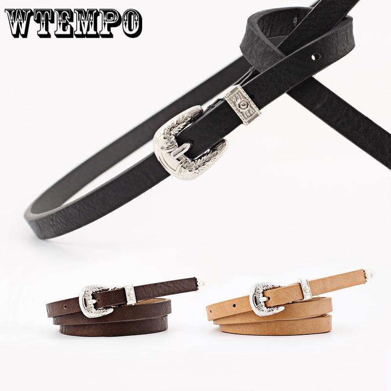 Belts Women Pu Leather Skinny Narrow Thin Buckle Waist Belt Adjustable Waistband Strap