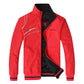 Men's Jacket Spring Autumn Sports Clothes Collar Sportswear Double Side Wear Coats Male Tracksuit