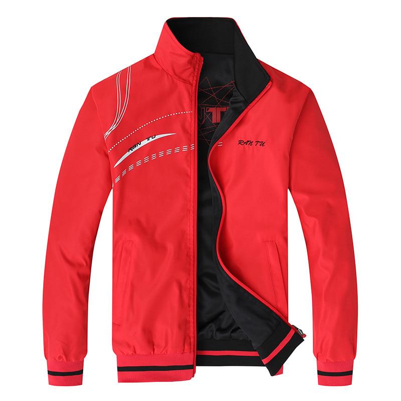Men's Jacket Spring Autumn Sports Clothes Collar Sportswear Double Side Wear Coats Male Tracksuit