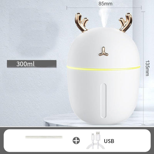 300ml Antler Air Humidifier USB Electric Sprayer Mini Portable Aroma Diffuser for Home  Office Car