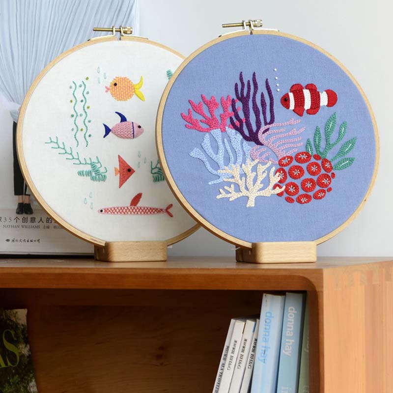 DIY Embroidery Ribbon Set Beginners with Embroidery Shed Sewing Kit Cross-stitch Decoration