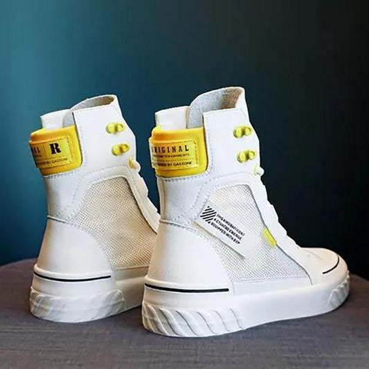 Summer thin wild Martin boots Fashion women's breathable mesh Martin boots Hollow high-top shoes