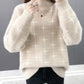 Women Mink Warm Half Turtleneck Pullover Sweater Thick Stretch Knitted Bottoming Shirt Coat