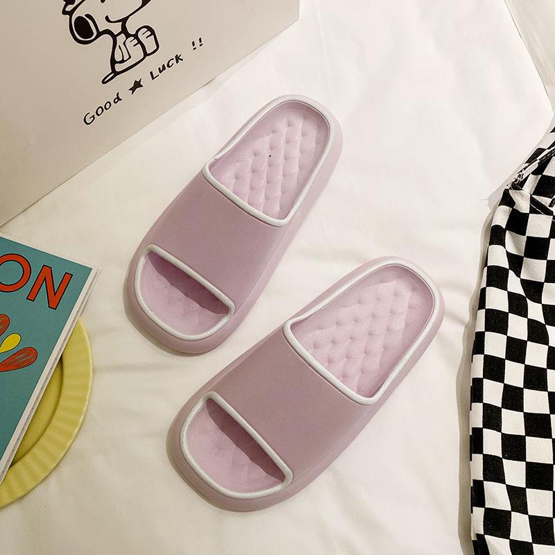 Couple Stepping on Shit Feeling Slippers Female Summer Indoor and Outdoor Wear Household Bathroom Bath Non-slip Deodorant Thick Bottom Sandals Male