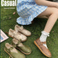 Artistic Women's Shoes Cotton and Linen Hollow Mesh Sandals Comfortable Big Head Doll Shoes Wild Retro Shoes Women's Moccasin Shoes