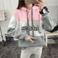 Warm Hooded Tops Autumn and Winter Sweater Cotton Women's Sweatshirt Wild Large Size Long Sleeve