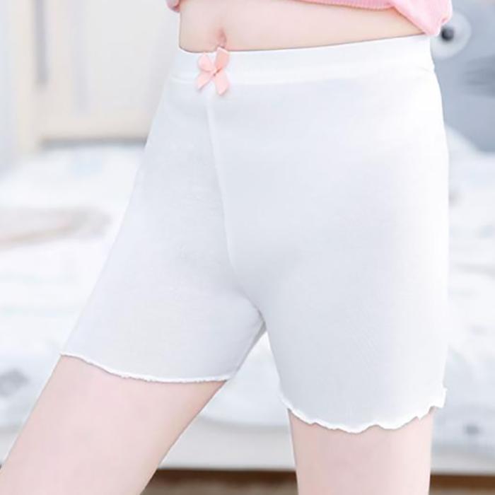 Children's Pants Summer Girls Underpants Light Proof Safety Pants Breathable Slim Princess Style Bow