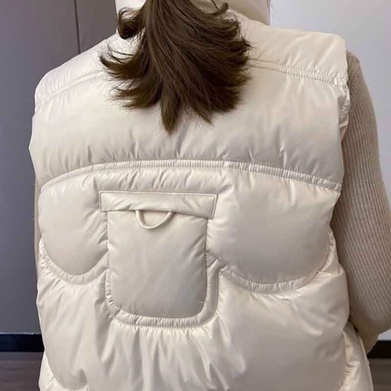 Cold-proof Vest Women's Down Cotton Regular Style Autumn and Winter Loose and Thick All-match Coat