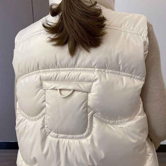 Cold-proof Vest Women's Down Cotton Regular Style Autumn and Winter Loose and Thick All-match Coat