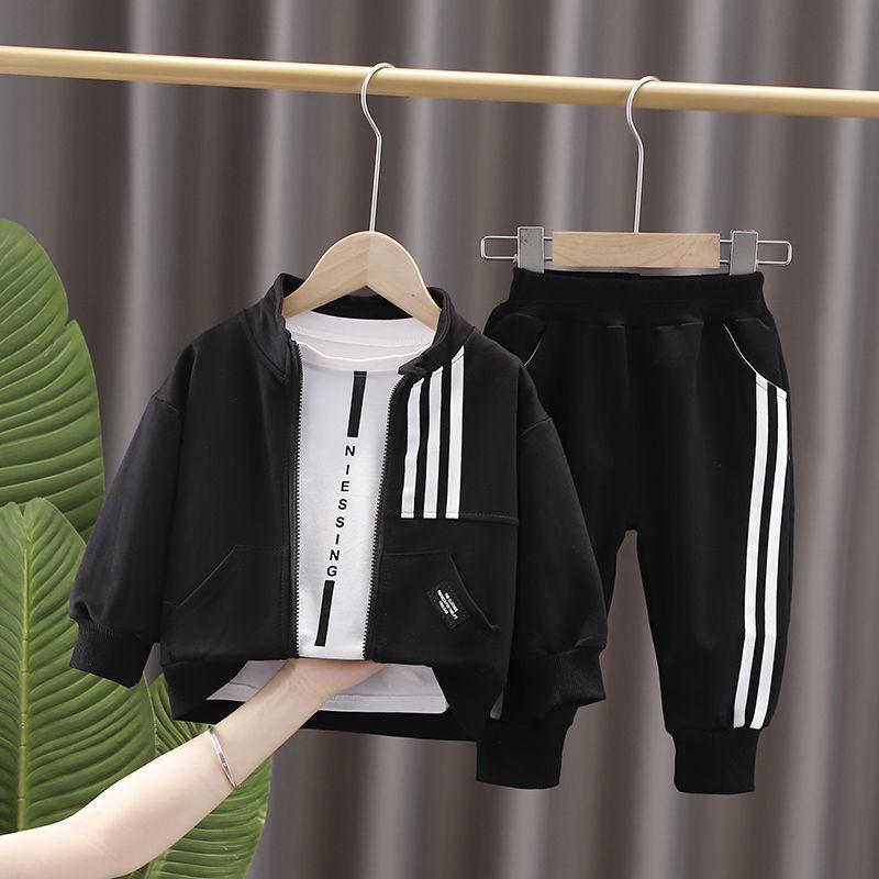 Boys and Girls Spring and Autumn Suits Children's Sports Suits Leisure Suits Three-piece Sets Children's Clothing