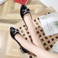 Shiny Leather Shoes Flat Shoes Women's Single Shoes Work Shoes Pointed Toe Low-heeled Comfortable Women's Leather Shoes Lightweight