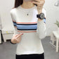 Bottoming shirt long-sleeved sweater sweater women's autumn round neck sleeves fashion stripes