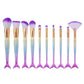 Makeup Brush Mermaid Fish Tail Shape Makeup Brushes Set Eye Shadow Eyeliner Foundation Powder
