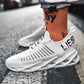 New Large Size Blade Men's Shoes Flying Woven White Shoes Casual Sports Shoes 38-46
