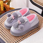 Winter Cotton Slippers Women's High-heeled Thick-soled Home Non-slip Wool Slippers