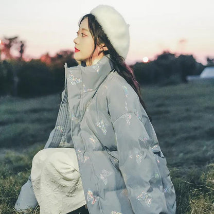 Down Jacket Cotton Coat Korean Style Loose Thick Student Bread Coat