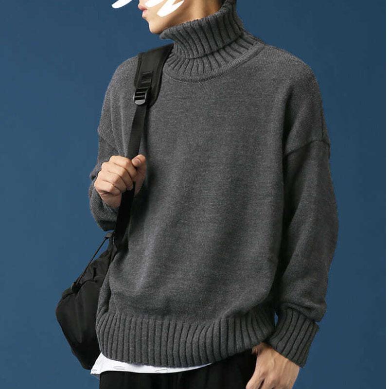 Turtleneck Sweater Keeps Warm In Autumn and Winter Loose Bottoming Knit Sweater for Outer Wear and Inner Wear