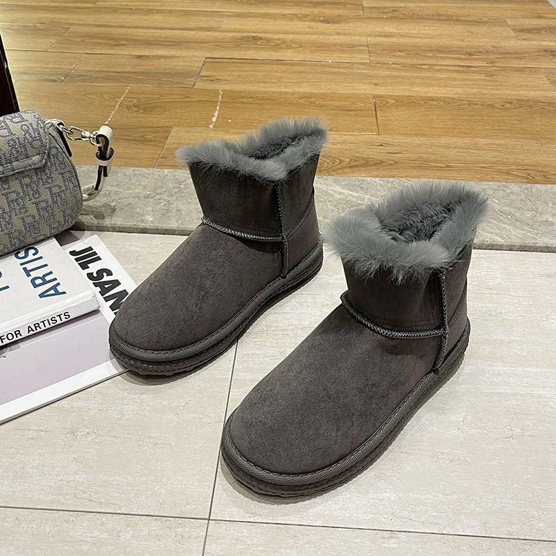 Snow Boots Women's Mid-tube Boots Thickened Snow Cotton Shoes Winter Warm and Velvet Bread Shoes