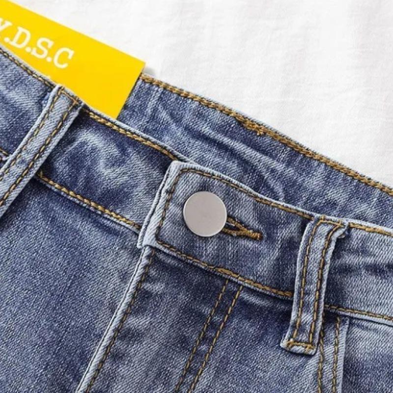Large Size Jeans Women's High Waist Was Thin Spring and Autumn Tight-fitting Korean Students All-match Pencil Pants with Small Feet