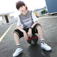 Boys Summer Suit Quick-drying Ball Suit Short-sleeved Shorts Two-piece Children's Loose Sports Leisure Breathable Two-piece